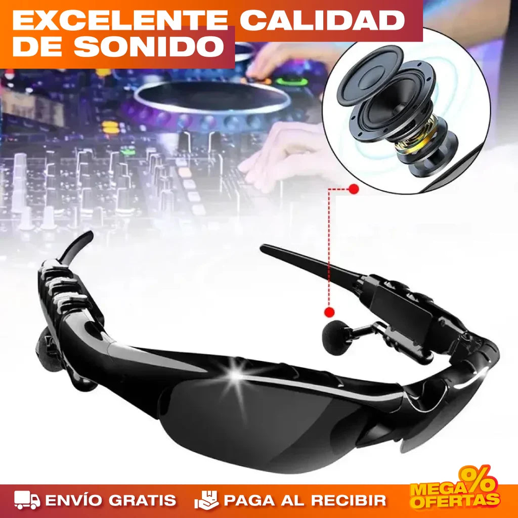 GAFAS INTELIGENTES INALAMBRICAS CON BLUETOOTH Y MICROFONO INTEGRADO