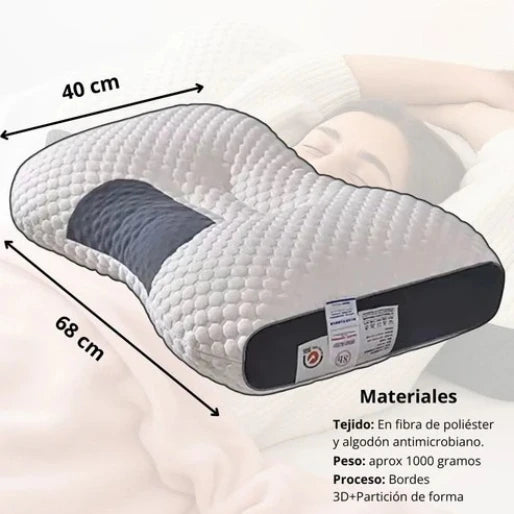 Almohada Ortopédica Cervical Deluxe 3D – Alineación Perfecta para Dormir sin Dolor
