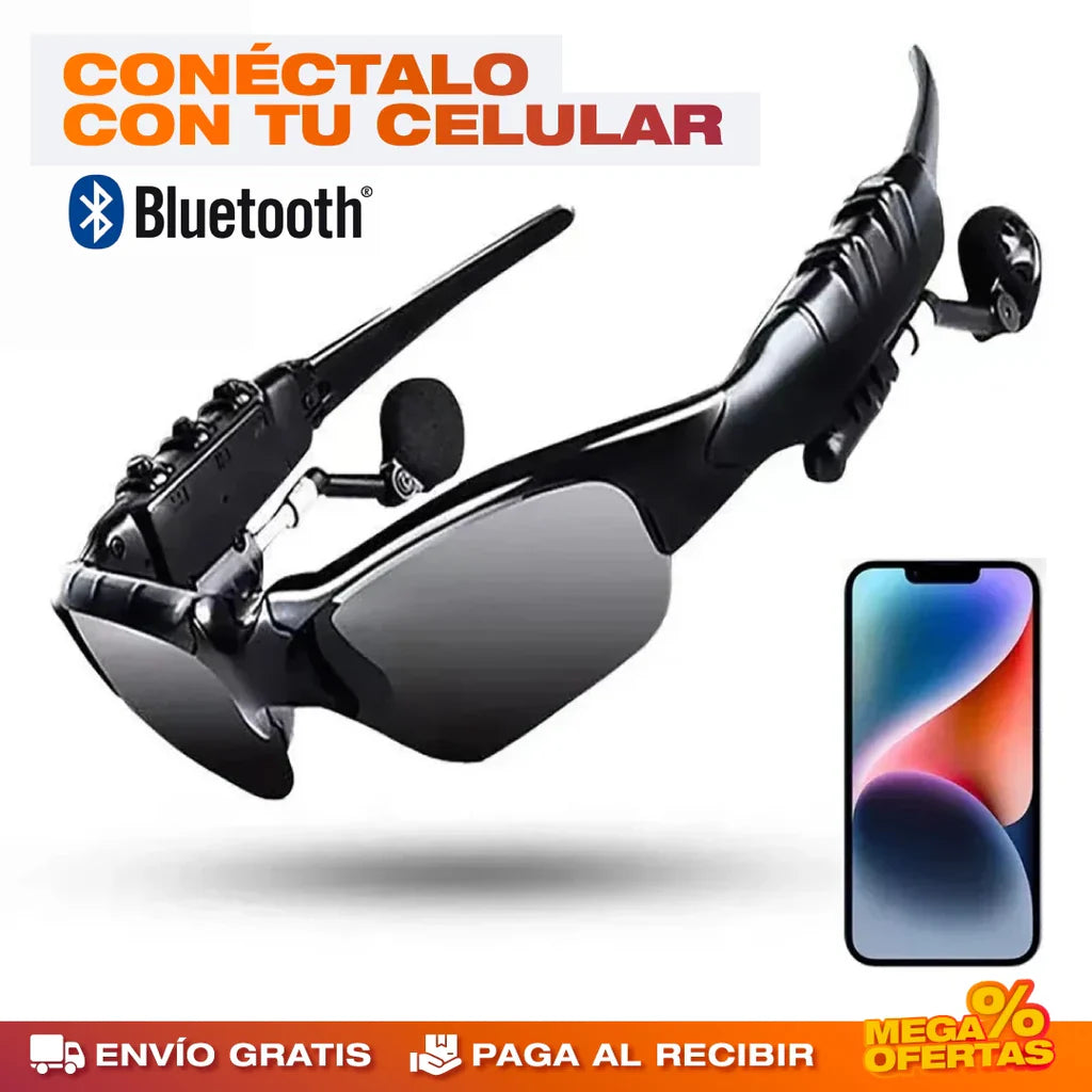 GAFAS INTELIGENTES INALAMBRICAS CON BLUETOOTH Y MICROFONO INTEGRADO