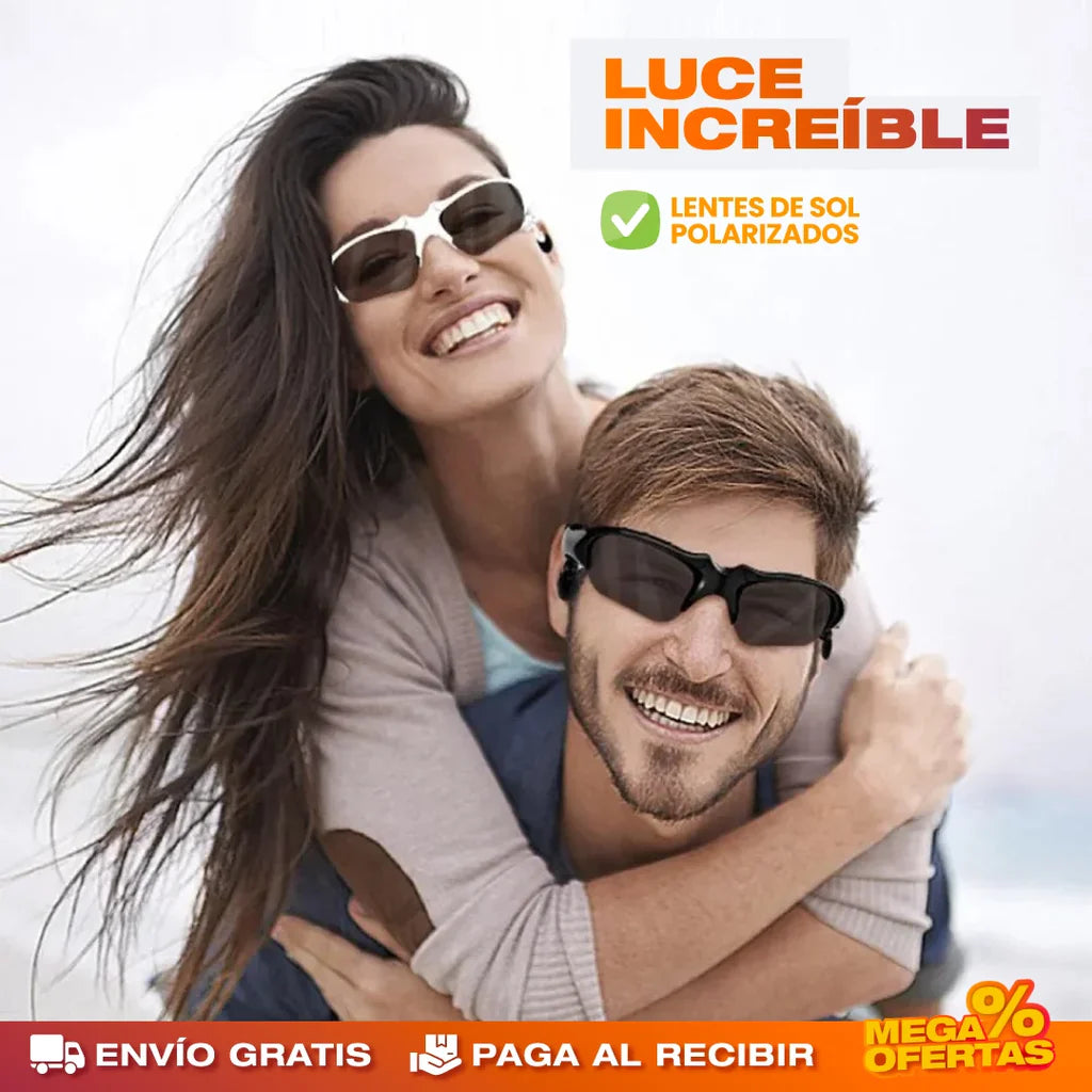 GAFAS INTELIGENTES INALAMBRICAS CON BLUETOOTH Y MICROFONO INTEGRADO