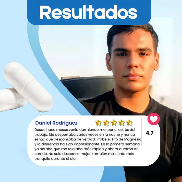 MAGNESIO TRIPLE ACCIÓN AVANZADA - RELAJA TU CUERPO Y DESCANSA MEJOR