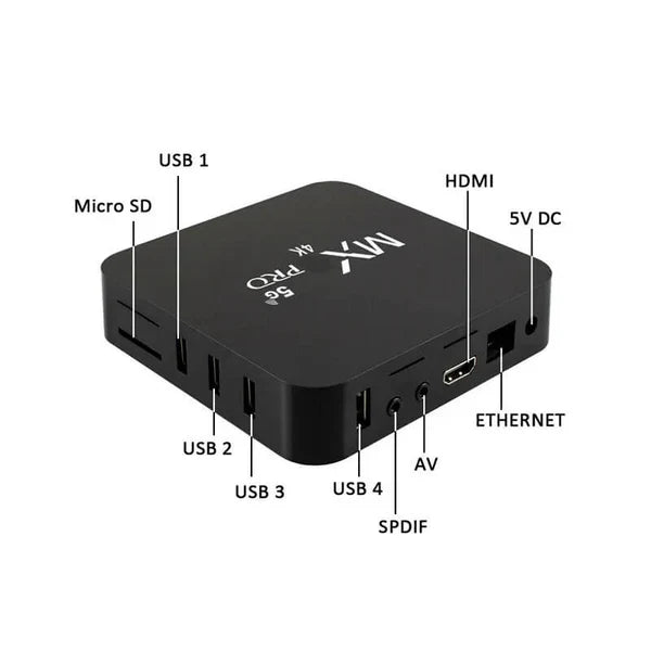 TV BOX MXQ PRO 4K® +1500 CANALES - Totalmente programado, sin mensualidades