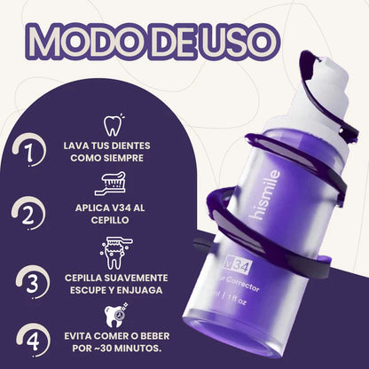 CREMA BLANQUEADORA DENTAL V34 - UNA SONRISA MÁS BLANCA AL INSTANTE