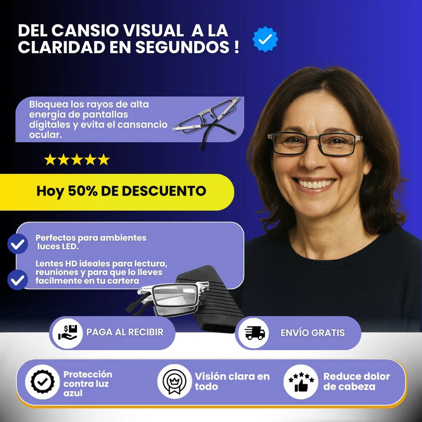 🎁 PROMO 2x1 - GAFAS PLEGABLES MULTIFOCALES INTELIGENTES CON ZOOM AUTOMÁTICO, PROTECIÓN DE LUZ AZUL Y EFECTO FOTOCROMÁTICO