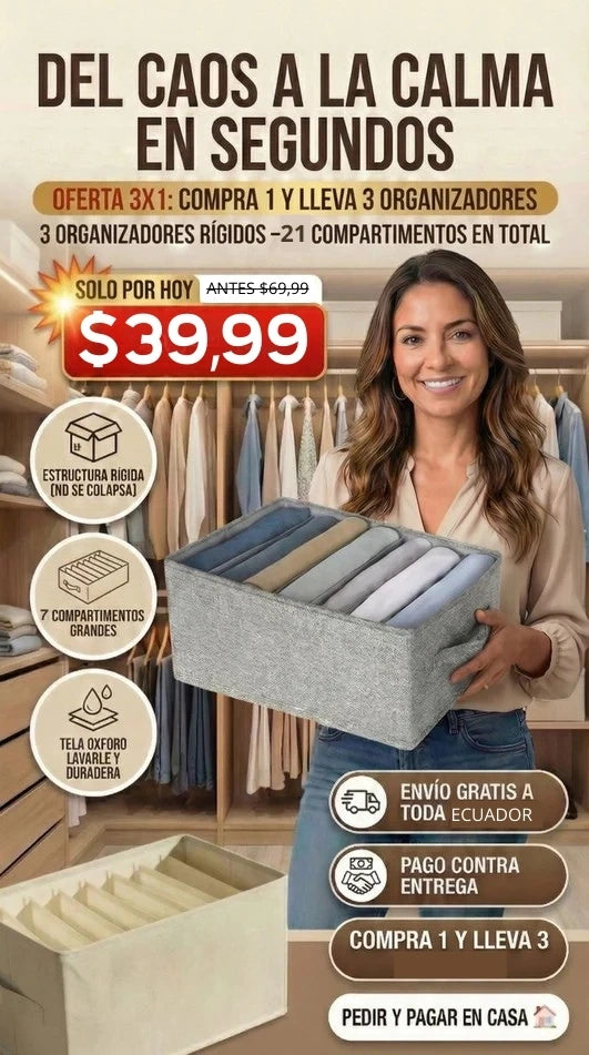 Organizadores de Ropa Plegables (Comprá 1 y lleváte 3)