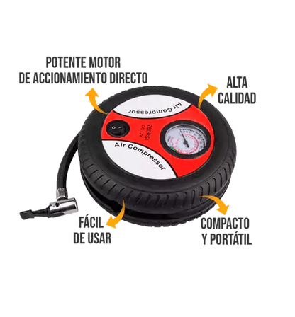 MINI COMPRESOR DE AIRE PORTABLE - Compresor AirJack™ - Ecucarrito