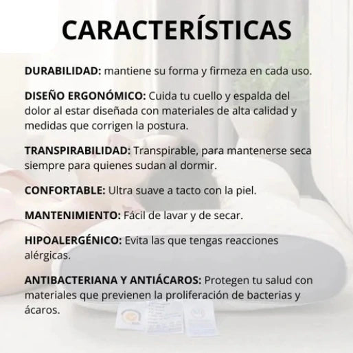 Almohada Ortopédica Cervical Deluxe 3D – Alineación Perfecta para Dormir sin Dolor