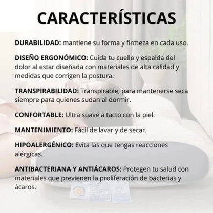 Almohada Ortopédica Cervical Deluxe 3D – Alineación Perfecta para Dormir sin Dolor