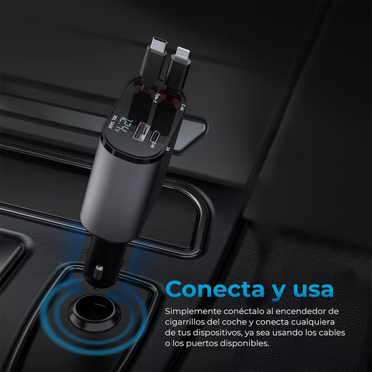 FastLink Pro™ | Cargador Retráctil para Auto 4 en 1 + ENVIO GRATIS